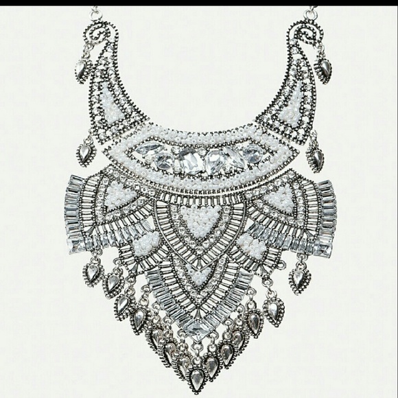Bebe Crystal Bib Necklace - Picture 2 of 3
